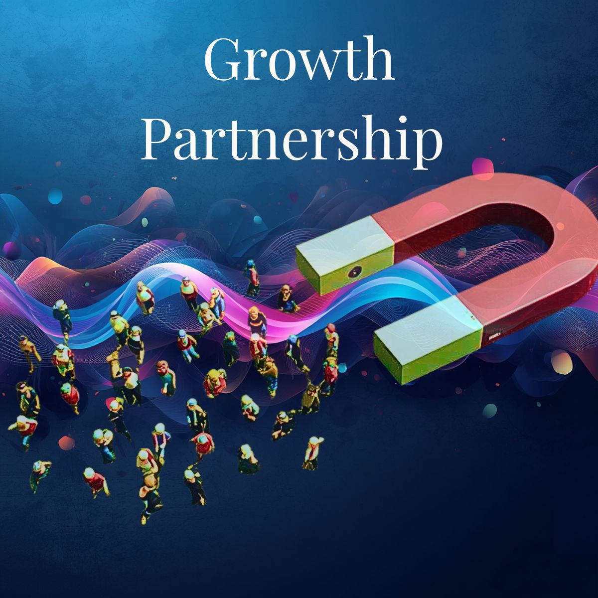 Voice First Growth Partnership header graphic with Playfair Display text
